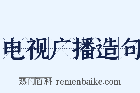 电视广播造句是什么意思的图片